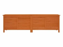 Caja de almacenamiento de jardín marrón hecha de madera maciza de abeto^