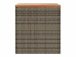 Caja de almacenamiento de jardín hecha de resina trenzada y madera de acacia^ Clearance