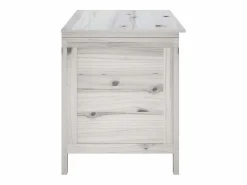 Caja de almacenamiento de jardín blanca de madera maciza de abeto Blanco New