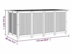 Armario De Jardín|Caja de almacenamiento de jardín 175x80x75 cm madera maciza de acacia