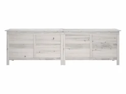 Caja de almacenamiento de jardín blanca de madera maciza de abeto Blanco Discount