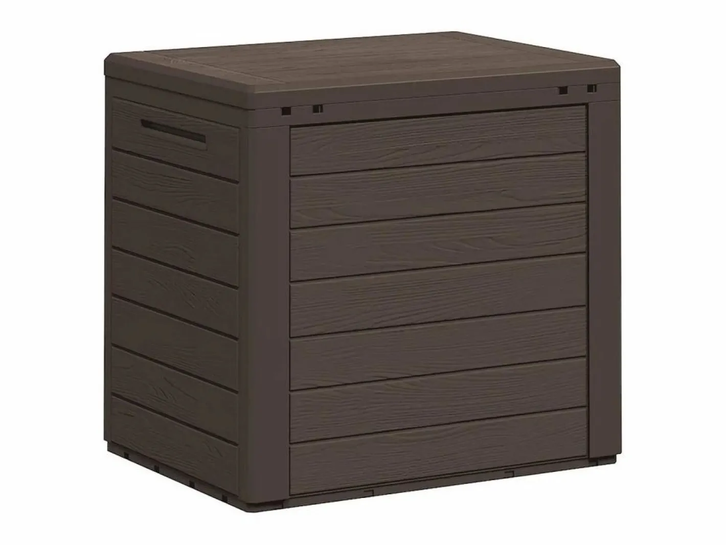 Caja de almacenamiento de jardín Marrón 58,5x46x55 cm Polipropileno^