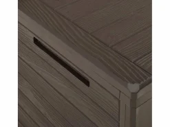 Caja de almacenamiento de jardín Marrón 58,5x46x55 cm Polipropileno^