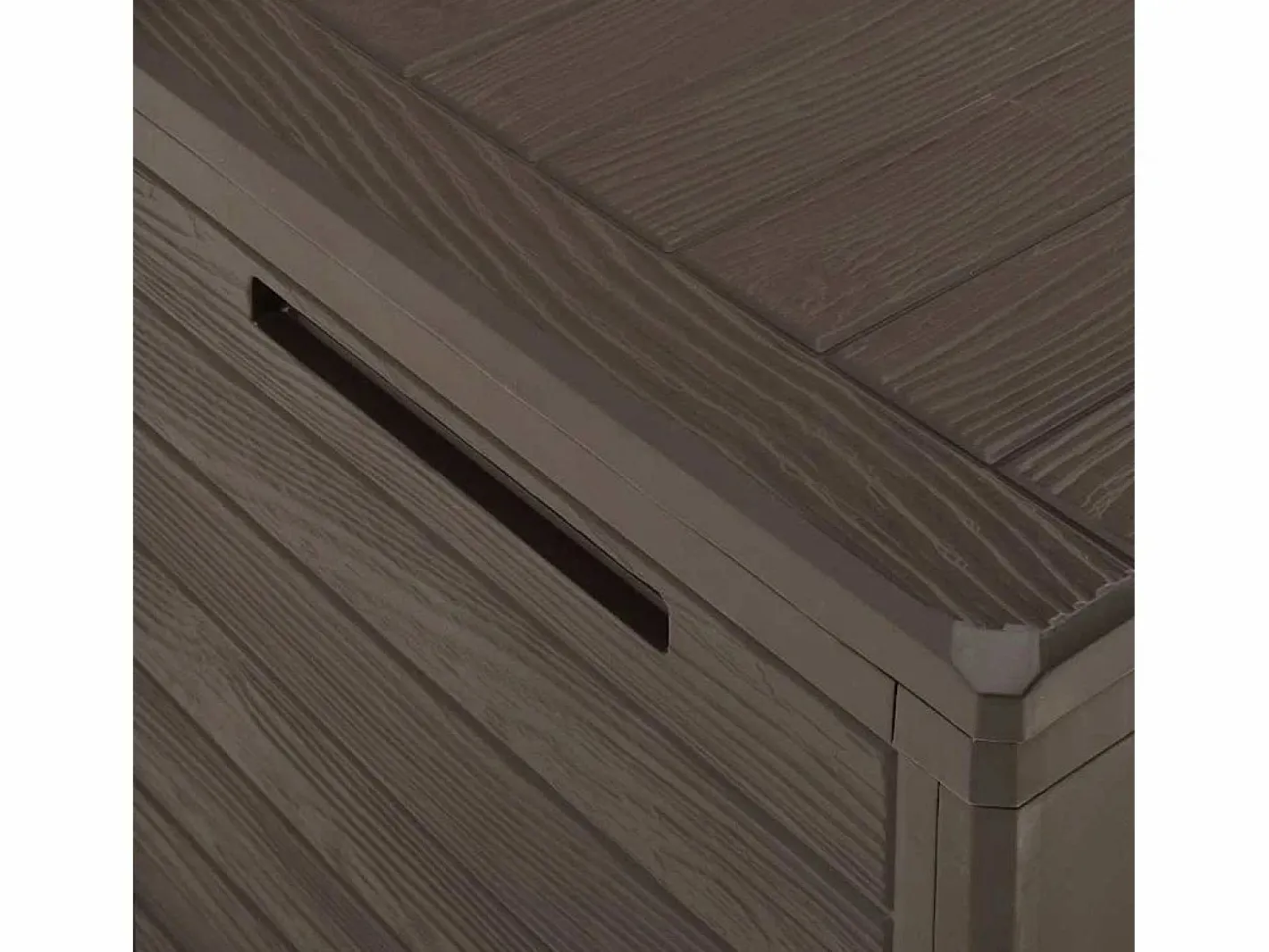 Caja de almacenamiento de jardín Marrón 58,5x46x55 cm Polipropileno^