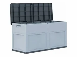 Baúl De Jardín|Caja de almacenamiento de jardín 320 L y negro ES808998