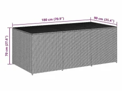 Armario De Jardín|Caja de almacenamiento de jardín Resina mimbre 180x90x70 cm