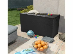 Armario De Jardín|Caja de almacenamiento de jardín Antracita 120x56x63 cm PP Ratán