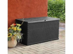 Armario De Jardín|Caja de almacenamiento de jardín Antracita 120x56x63 cm PP Ratán