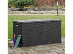 Armario De Jardín|Caja de almacenamiento de jardín Antracita 120x56x63 cm PP Ratán