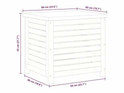 Armario De Jardín|Caja de almacenamiento de jardín 60x50x55 cm madera de eucalipto