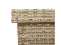 Armario De Jardín|Caja de almacenamiento de jardín con ruedas, 160x55x75 cm, resina trenzada