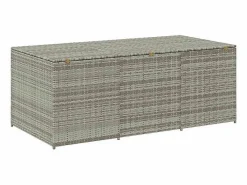 Caja de almacenamiento para jardín de resina tejida, 180 x 90 x 70 cm, color^ New