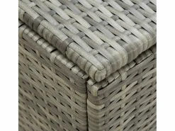 Caja de almacenamiento para jardín de resina tejida, 180 x 90 x 70 cm, color^ New