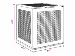 Armario De Jardín|Caja de almacenamiento para jardín 55x53x57 cm PP