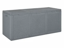 Armario De Jardín|Caja de almacenamiento para jardín de ratán PP de 270 L