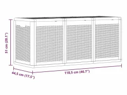 Armario De Jardín|Caja de almacenamiento para jardín de ratán PP de 270 L