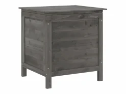 Caja de almacenamiento para jardín de color antracita de madera maciza de abeto. Gris Clearance