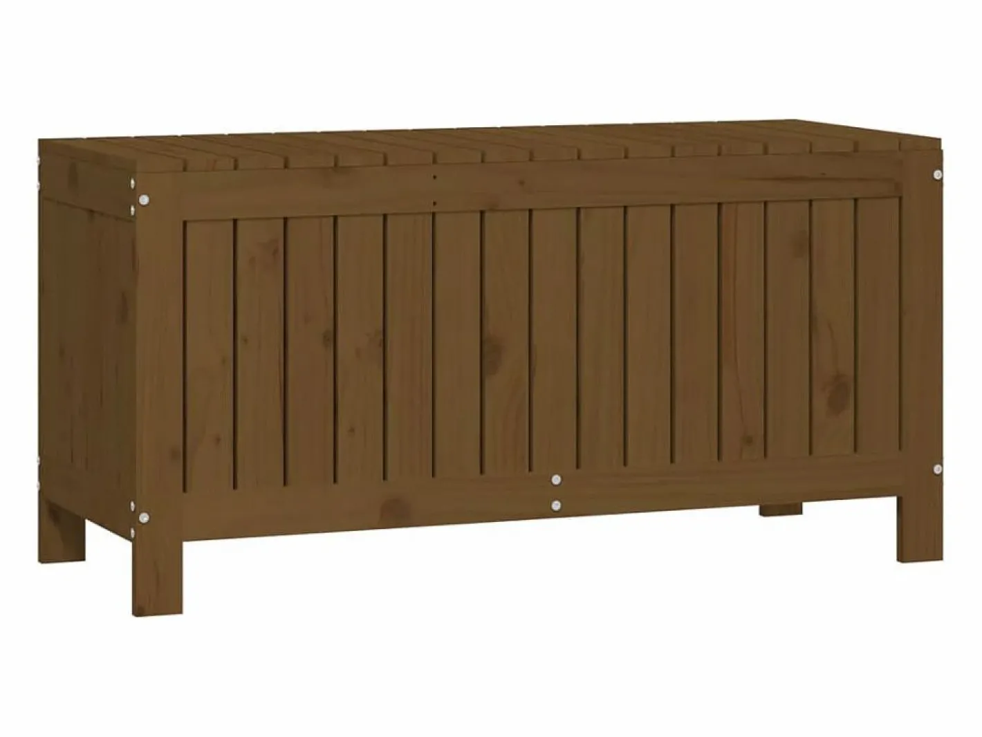 Caja de almacenamiento para jardín color marrón miel, 108 x 42,5 x 54 cm, madera de pino Marru00f3n Discount