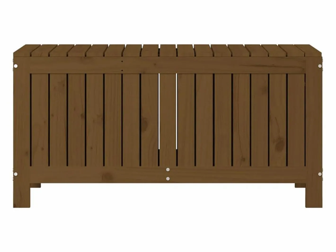 Caja de almacenamiento para jardín color marrón miel, 108 x 42,5 x 54 cm, madera de pino Marru00f3n Discount