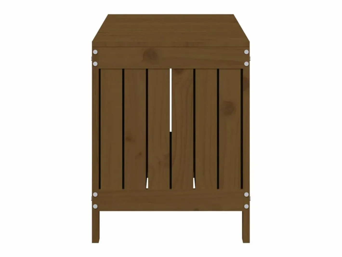 Caja de almacenamiento para jardín color marrón miel, 108 x 42,5 x 54 cm, madera de pino Marru00f3n Discount
