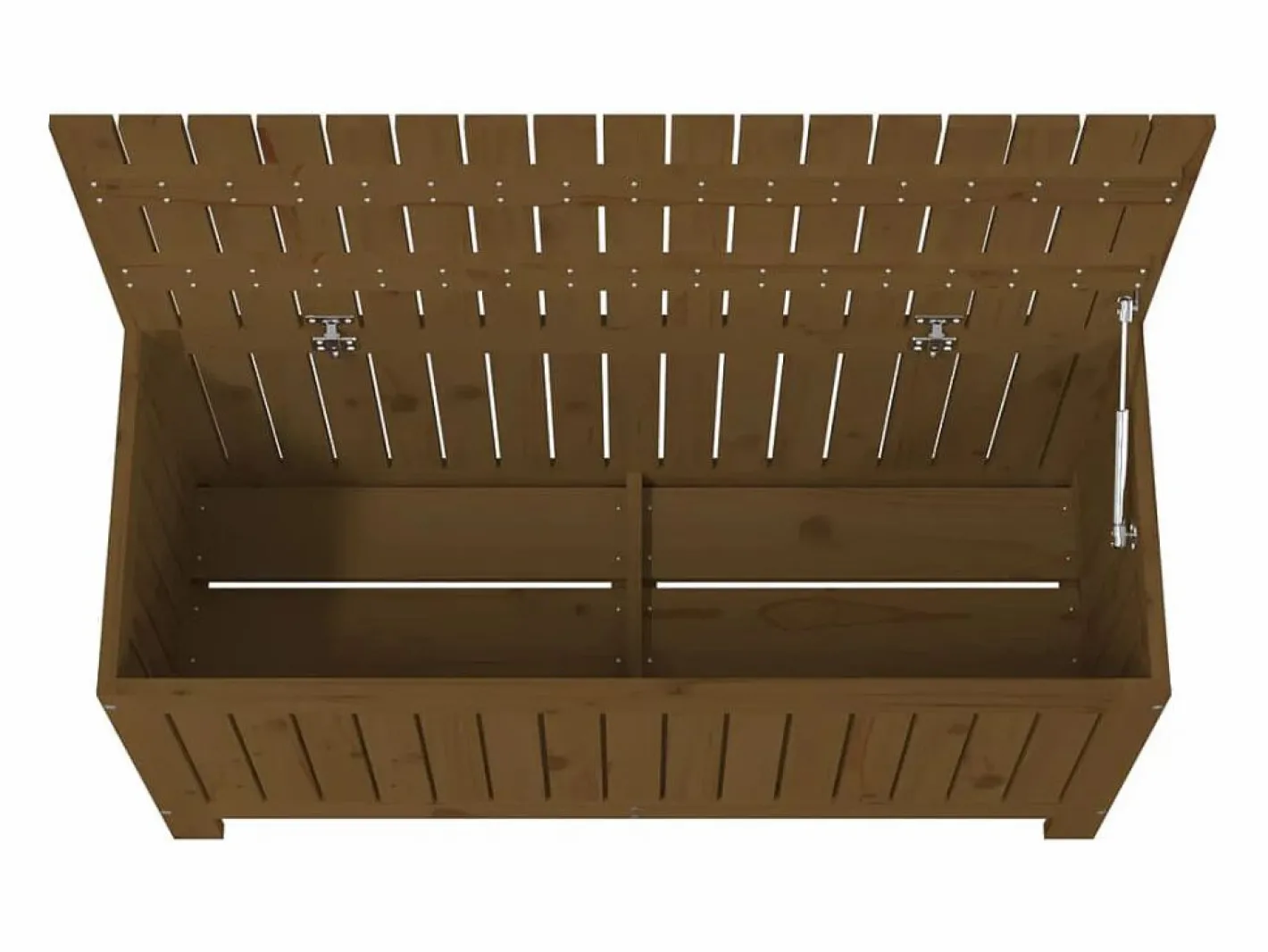 Caja de almacenamiento para jardín color marrón miel, 108 x 42,5 x 54 cm, madera de pino Marru00f3n Discount