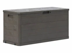 Caja de almacenamiento para jardín marrón de 280 l Marru00f3n Outlet