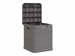 Caja de almacenamiento para jardín marrón de 90 l Marru00f3n Outlet