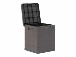 Caja de almacenamiento para jardín marrón de 90 l Marru00f3n Outlet