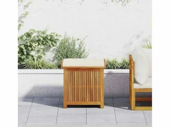 Caja de cojines para exterior 60x50x61 cm madera maciza de acacia^