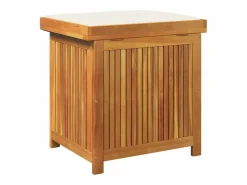 Caja de cojines para exterior 60x50x61 cm madera maciza de acacia^