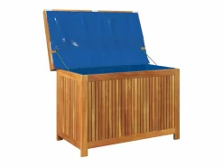 Caja de cojines para exterior 90x50x60,5 cm madera maciza de acacia Marru00f3n Discount