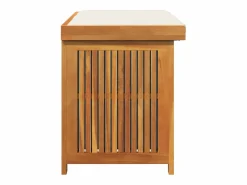 Caja de cojines para exterior 90x50x60,5 cm madera maciza de acacia Marru00f3n Discount