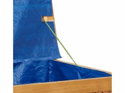 Caja de cojines para exterior 90x50x60,5 cm madera maciza de acacia Marru00f3n Discount