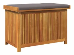 Caja de cojines para exterior 90x50x60,5 cm madera maciza de acacia Marru00f3n Online