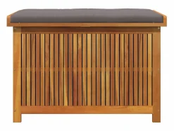Caja de cojines para exterior 90x50x60,5 cm madera maciza de acacia Marru00f3n Online