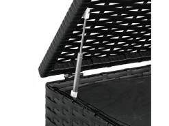 Caja de cojines para jardín Resina mimbre 100x97,5x104 cm Negro Online