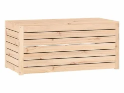 Caja de jardín 101x50,5x46,5 cm madera maciza de pino Marru00f3n Clearance