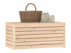 Caja de jardín 101x50,5x46,5 cm madera maciza de pino Marru00f3n Clearance