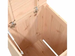 Caja de lavandería 44x44x66 cm Madera maciza de pino^ New