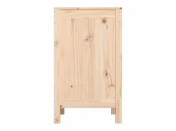 Caja de lavandería 44x44x76 cm Madera maciza de pino Marru00f3n New