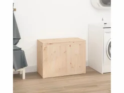 Caja de lavandería 88,5x44x66 cm Madera maciza de pino^