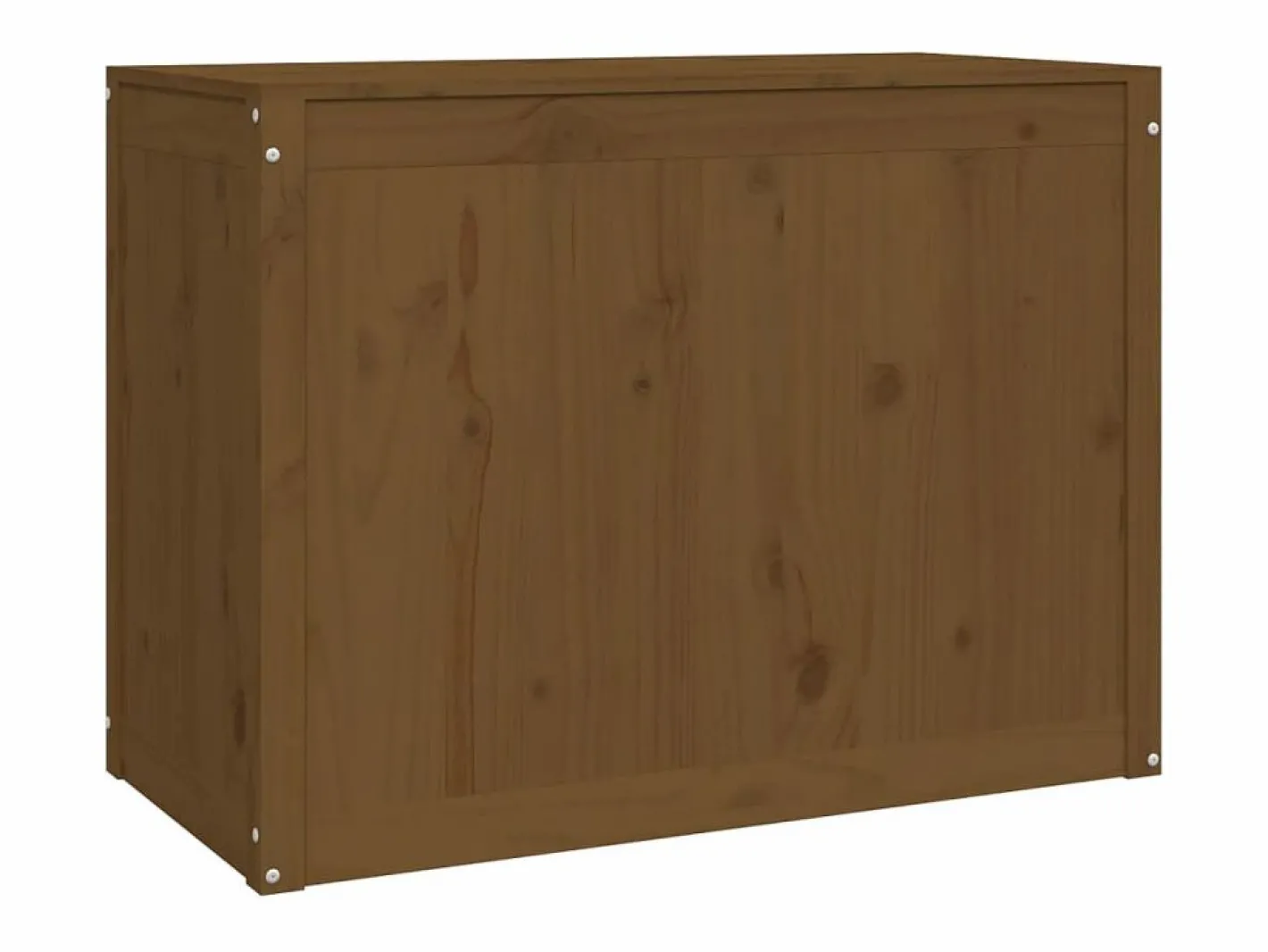 Caja de ropa marrón miel 88,5x44x66 cm Madera maciza de pino Marru00f3n Best