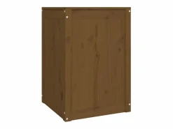 Cesto De Ropa|Caja de ropa marrón miel 44x44x66 cm Madera maciza de pino