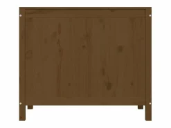 Caja de ropa marrón miel 88,5x44x76 cm Madera maciza de pino Marru00f3n
