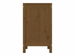Cesto De Ropa|Caja de ropa marrón miel 44x44x76 cm Madera maciza de pino