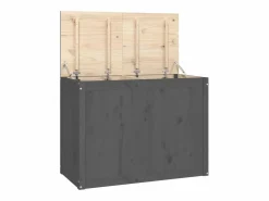 Caja de ropa sucia 88,5x44x66 cm Madera maciza de pino Gris Hot