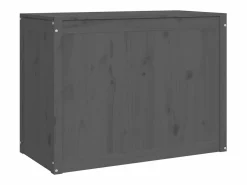 Caja de ropa sucia 88,5x44x66 cm Madera maciza de pino Gris Hot