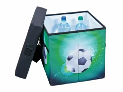 ebuy24 Cesta|Cajas de almacenamiento Fabo, bolsa refrigeradora, taburete, con tapa, , blanco, verde.