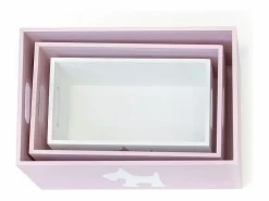 Accesorios De Almacenaje|Cajas set de 3 MDF 15x40x28/13x35x23/11x30x18cm
