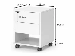 Vicco Cajonera De Escritorio|Cajonera con ruedas 37x37x47 jons